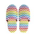 Rainbow Chevron Pattern Print Slippers
