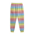 Rainbow Chevron Pattern Print Sweatpants