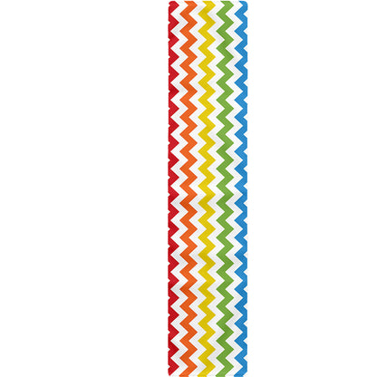 Rainbow Chevron Pattern Print Table Runner