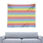Rainbow Chevron Pattern Print Tapestry