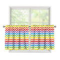 Rainbow Chevron Pattern Print Tier Curtains