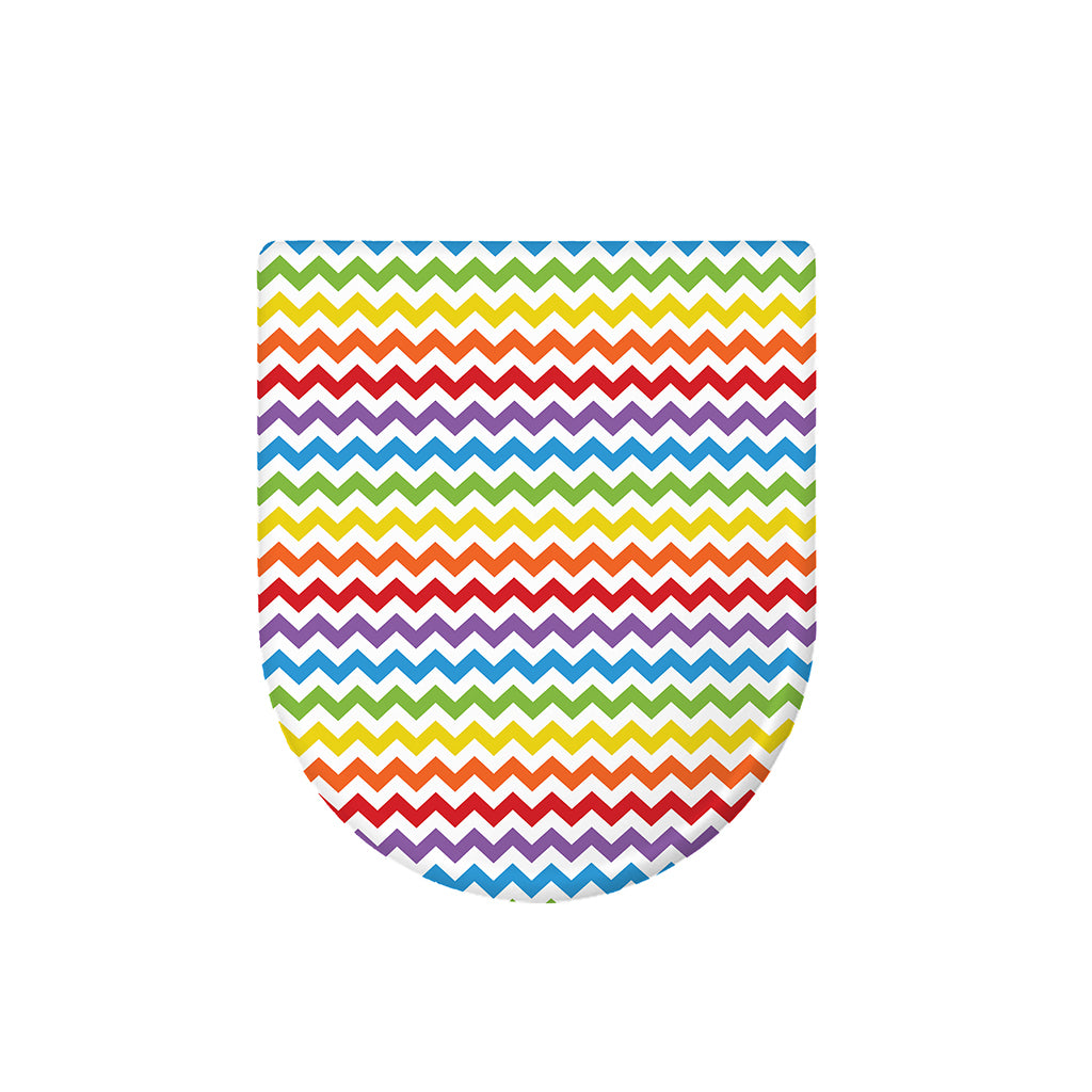 Rainbow Chevron Pattern Print Toilet Lid Cover