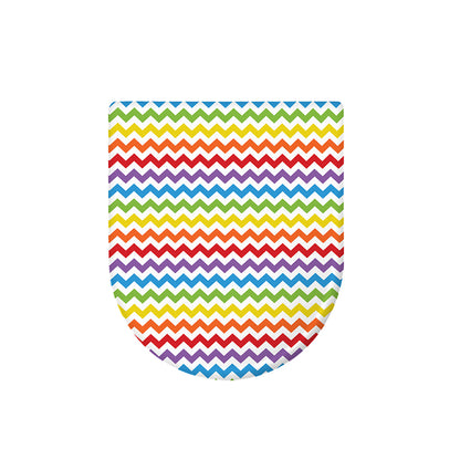Rainbow Chevron Pattern Print Toilet Lid Cover