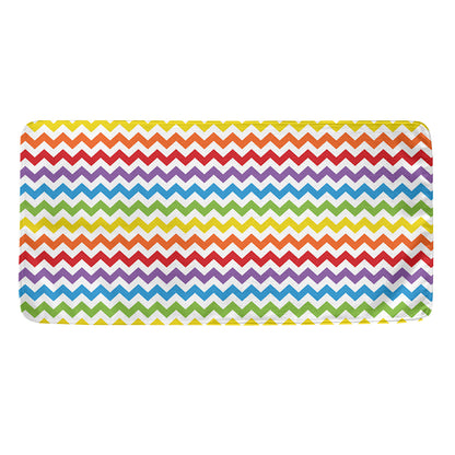 Rainbow Chevron Pattern Print Towel