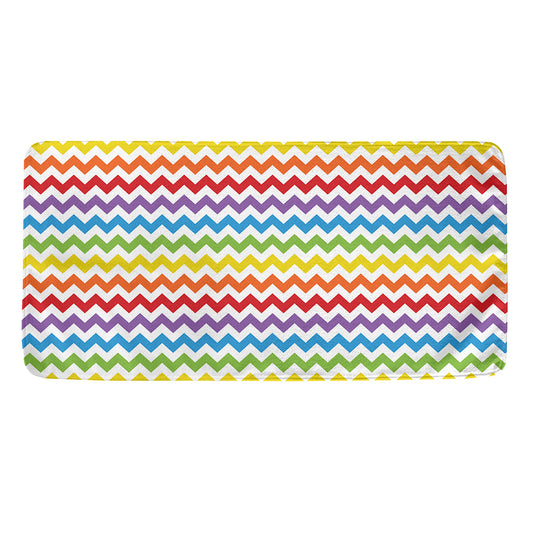 Rainbow Chevron Pattern Print Towel