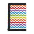 Rainbow Chevron Pattern Print Trifold Wallet