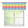 Rainbow Chevron Pattern Print Window Valance