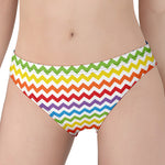 Rainbow Chevron Pattern Print Women's Panties