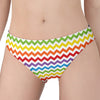 Rainbow Chevron Pattern Print Women's Panties