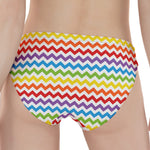 Rainbow Chevron Pattern Print Women's Panties