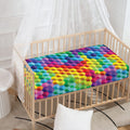 Rainbow Cubes Pattern Print Baby Crib Sheet
