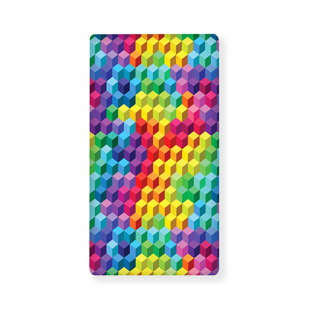 Rainbow Cubes Pattern Print Baby Crib Sheet