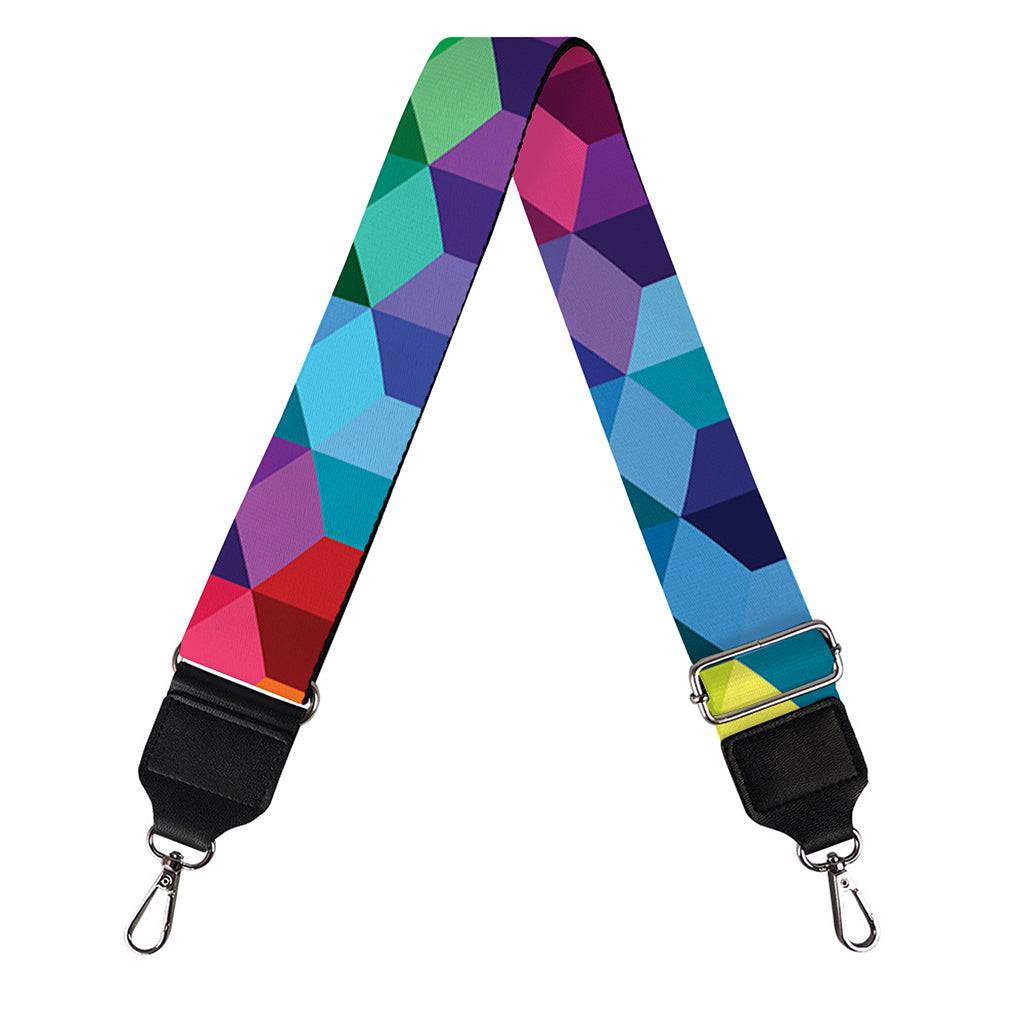 Rainbow Cubes Pattern Print Bag Strap