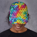 Rainbow Cubes Pattern Print Baseball Cap