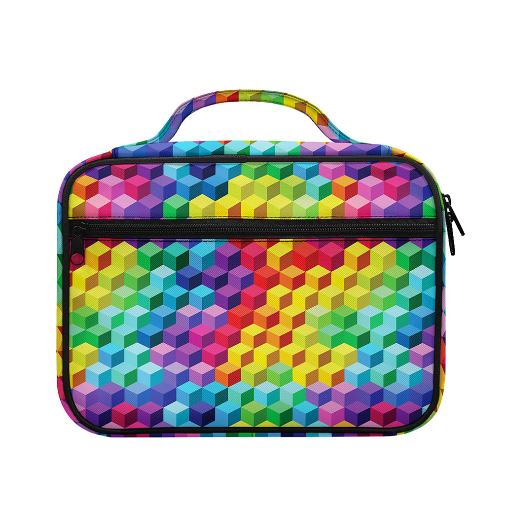 Rainbow Cubes Pattern Print Briefcase Bible Bag