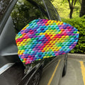 Rainbow Cubes Pattern Print Car Side Mirror Covers