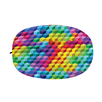 Rainbow Cubes Pattern Print Car Side Mirror Covers
