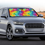 Rainbow Cubes Pattern Print Car Windshield Sun Shade