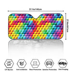 Rainbow Cubes Pattern Print Car Windshield Sun Shade