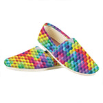 Rainbow Cubes Pattern Print Casual Shoes
