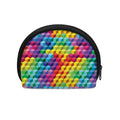 Rainbow Cubes Pattern Print Coin Purse