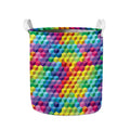 Rainbow Cubes Pattern Print Collapsible Laundry Basket