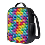 Rainbow Cubes Pattern Print Crossbody Lunch Bag