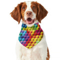 Rainbow Cubes Pattern Print Dog Bandana