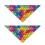 Rainbow Cubes Pattern Print Dog Bandana