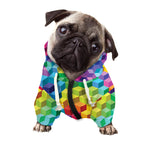 Rainbow Cubes Pattern Print Dog Zip Up Hoodie