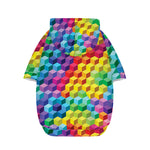 Rainbow Cubes Pattern Print Dog Zip Up Hoodie