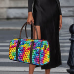 Rainbow Cubes Pattern Print Duffle Bag