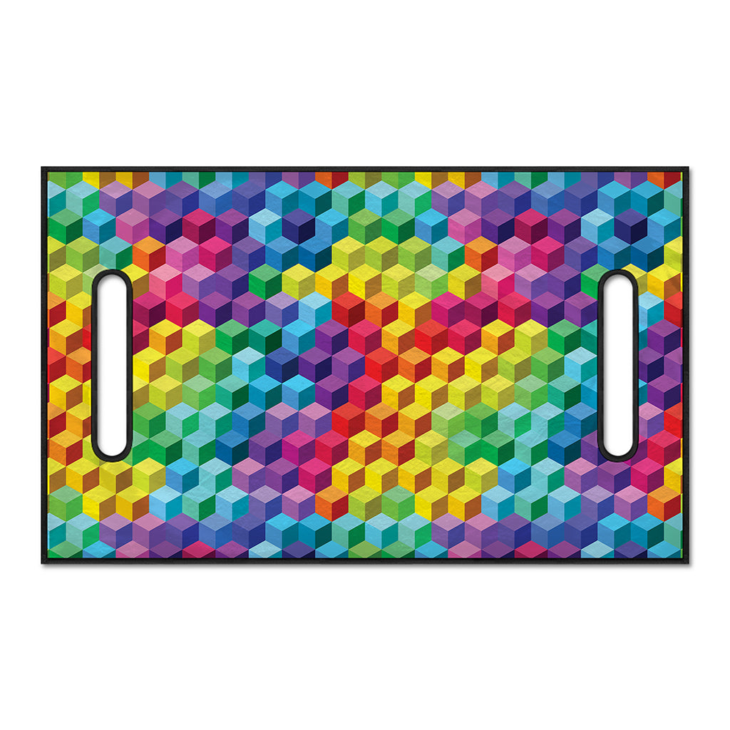Rainbow Cubes Pattern Print Golf Cart Seat Cover