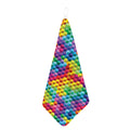 Rainbow Cubes Pattern Print Hand Towel