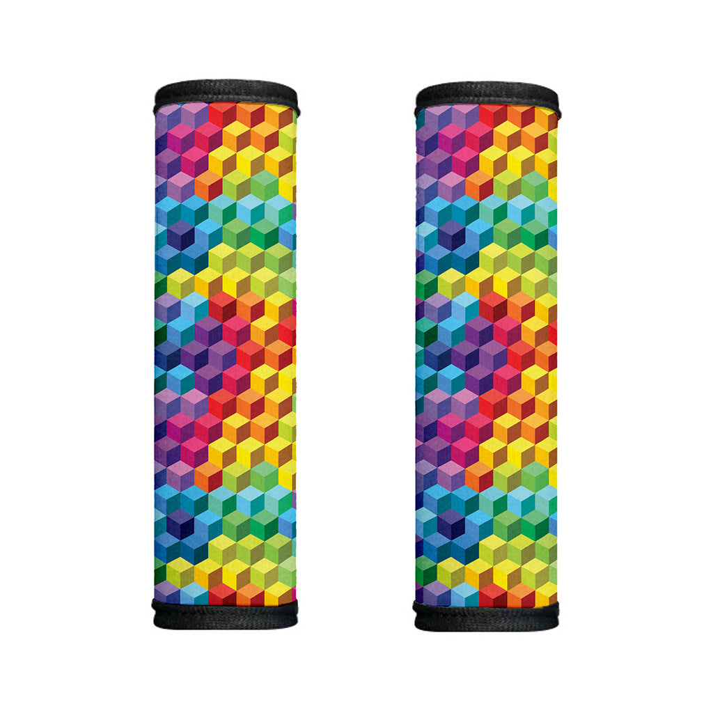Rainbow Cubes Pattern Print Handle Covers