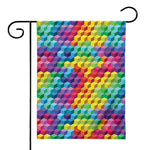 Rainbow Cubes Pattern Print House Flag