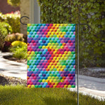 Rainbow Cubes Pattern Print House Flag