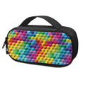 Rainbow Cubes Pattern Print Portable Cooler Travel Case