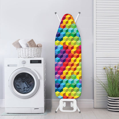 Rainbow Cubes Pattern Print Ironing Board Cover