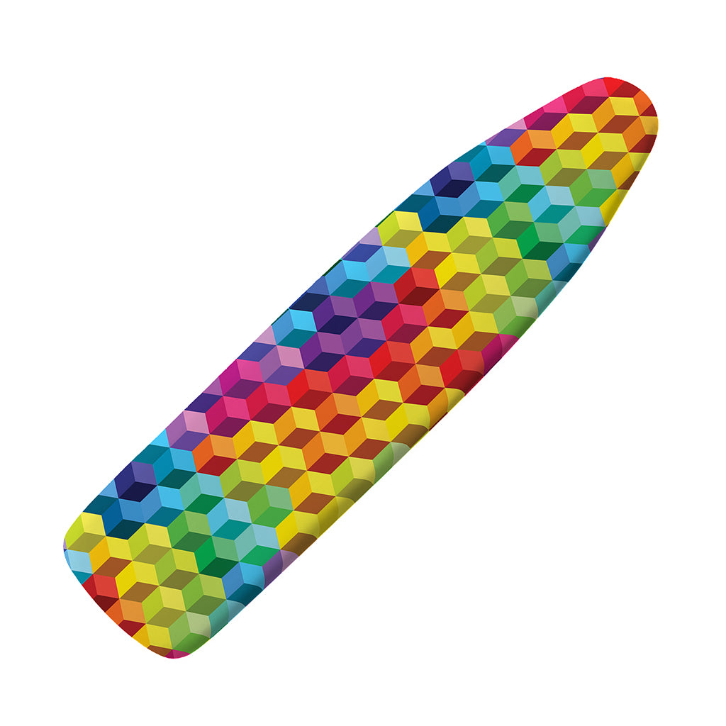 Rainbow Cubes Pattern Print Ironing Board Cover