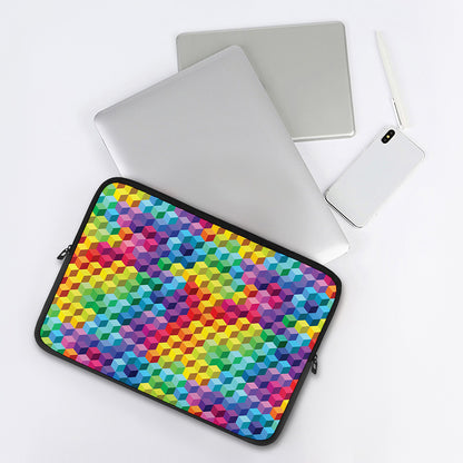 Rainbow Cubes Pattern Print Laptop Sleeve