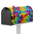 Rainbow Cubes Pattern Print Mailbox Cover