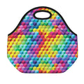 Rainbow Cubes Pattern Print Neoprene Lunch Bag