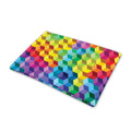 Rainbow Cubes Pattern Print Pet Cooling Mat Cover