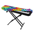 Rainbow Cubes Pattern Print Piano Keyboard Cover