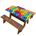 Rainbow Cubes Pattern Print Picnic Table Cover