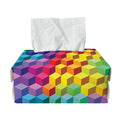Rainbow Cubes Pattern Print Rectangle Tissue Box Cover