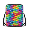 Rainbow Cubes Pattern Print Rectangular Crossbody Bag