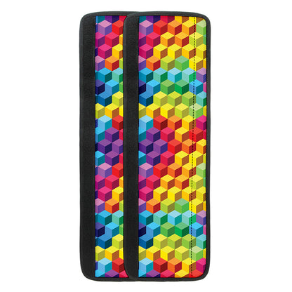 Rainbow Cubes Pattern Print Refrigerator Handle Covers