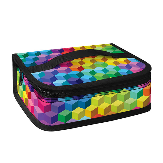 Rainbow Cubes Pattern Print Small Lunch Bag